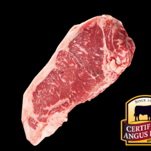 Corte New York Angus Certified, jugoso y bien marmoleado.