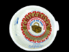 Queso panela canasta Chilchota Sello de Oro en empaque redondo, presentado sobre fondo negro.