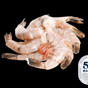 Camarón crudo calibre 12-U marca 57 Mares, mariscos premium frescos para platillos gourmet.